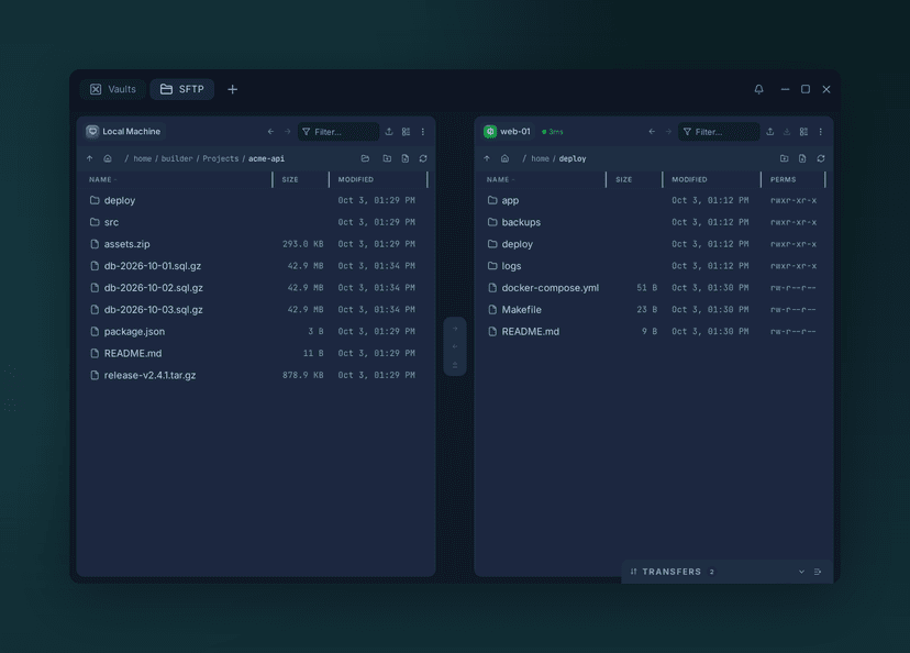 Voltius - Local-First SSH & SFTP Client